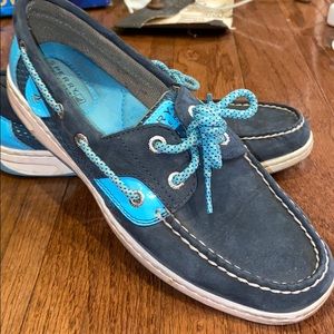 Blue & navy Sperry topsiders